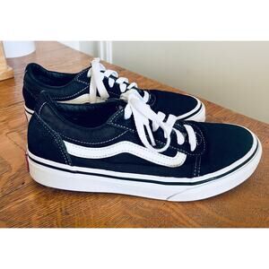 Boys' Vans Ward Youth Sneakers, Size 3, Black/White